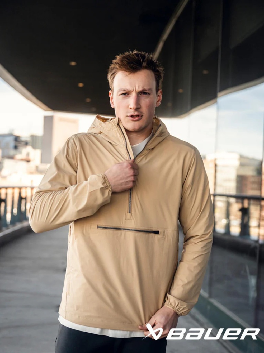 NWT BAUER FLC Ripstop Runshell Jacket - Tan
